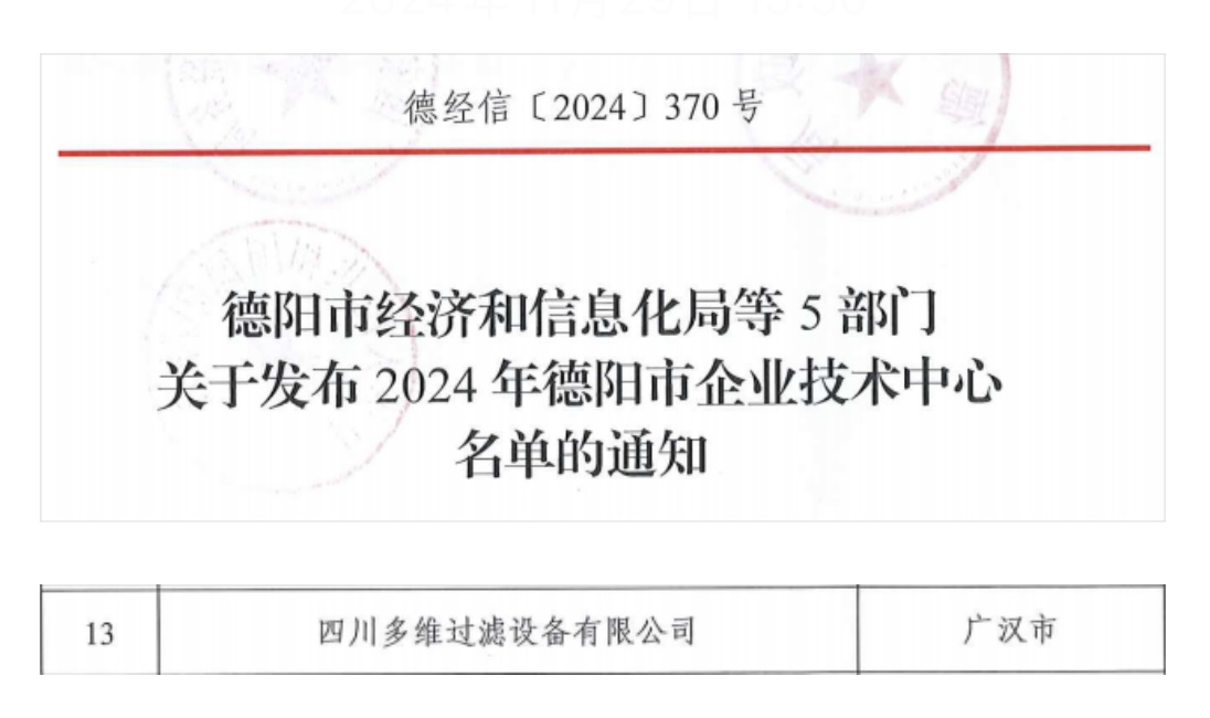 热烈祝贺多维公司技术中心被授予“德阳市级企业技术中心”称号 热烈祝贺多维公司技术中心被授予“德阳市级企业技术中心”称号